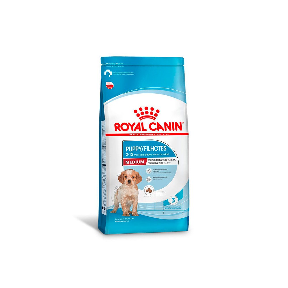 ROYAL CANIN MEDIUM PUPPY, CÃES FILHOTES RAÇAS MÉDIAS (12KG)