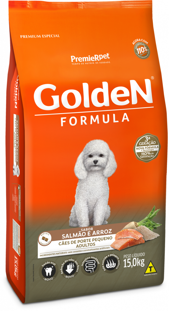 GOLDEN ADULTO MINI BITS SALMAO 15 KG