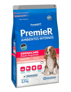 PREMIER AMBIENTES INTERNOS CAES ADULTO DERMACARE 2,5 KG