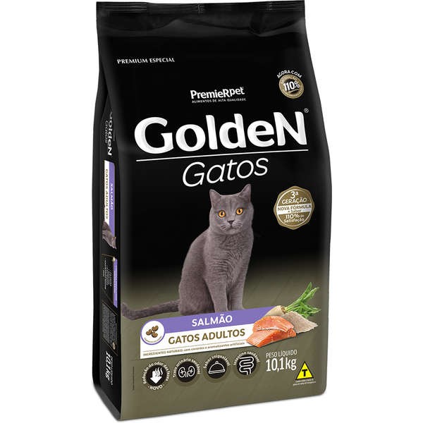 GOLDEN GATOS ADULTOS SALMÃO 3 KG