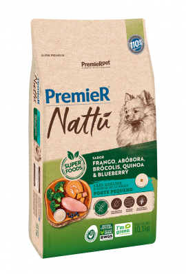 PREMIER NATTU CÃES ADULTO RAÇAS PEQUENAS ABOBORA 10,1KG