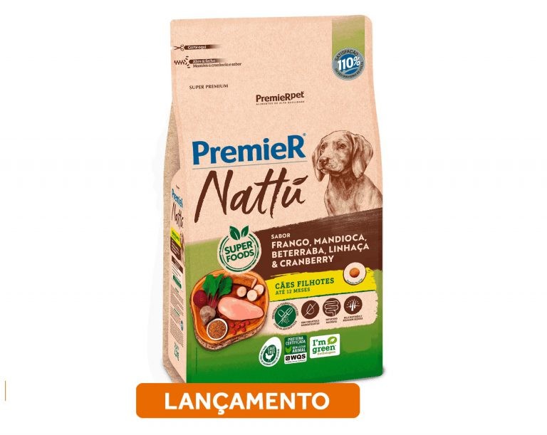 PREMIER NATTU CÃES FILHOTES MANDIOCA 10,1 KG