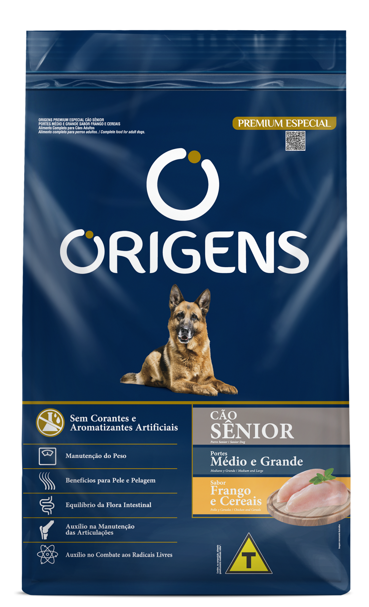 ORIGENS CAO SENIOR MEDIO E GRANDE 15KG