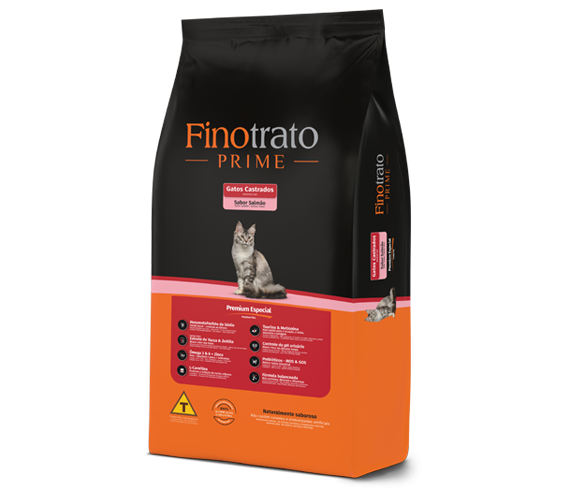 FINOTRATO PRIME SALMAO GATOS CASTRADOS 10,1KG