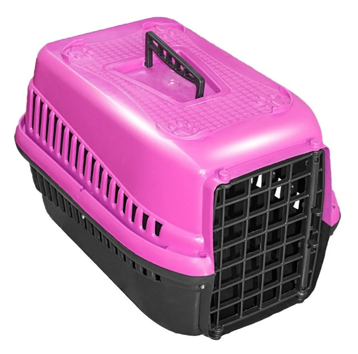 CAIXA TRANSPORTE PARA CÃES E GATOS N.2  PEQUENA ROSA