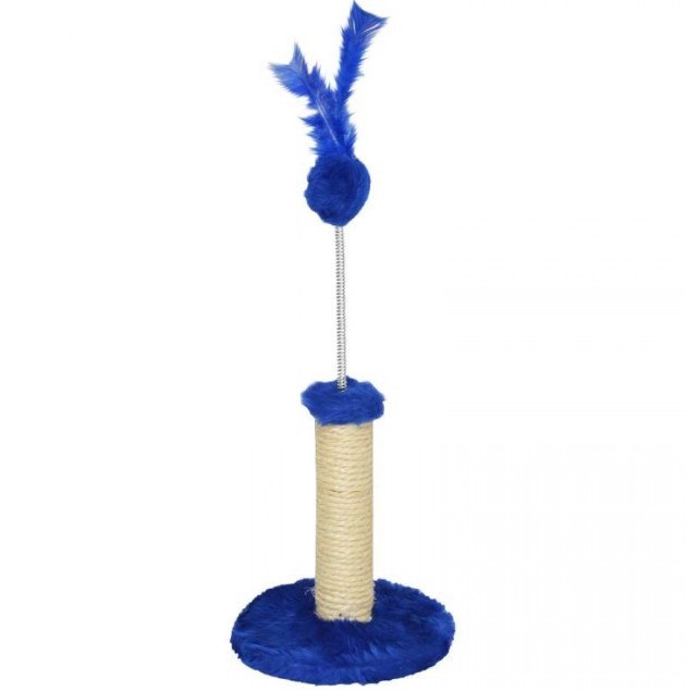 ARRANHADOR 1 PL P PEL LISA AZUL 18X18X23CM