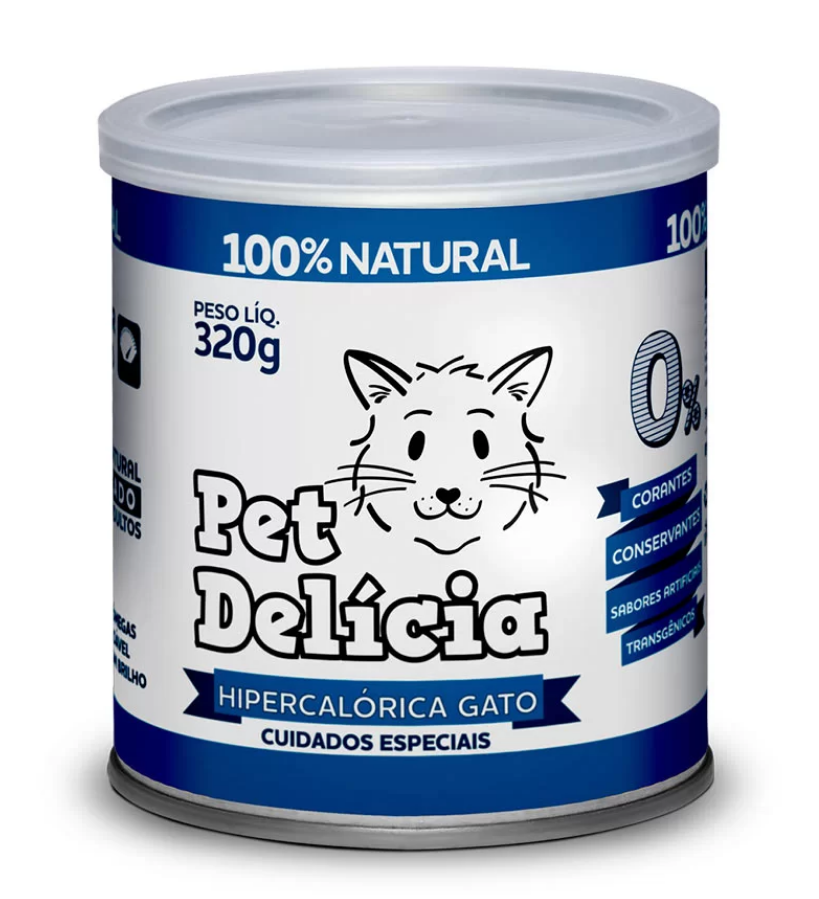 RAÇÃO ÚMIDA PET DELICIA HIPERCALÓRICA PARA GATOS 320 G