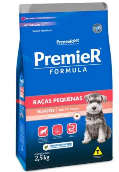 PREMIER FORMULA CÃES RAÇAS PEQUENAS FILHOTE 2,5KG