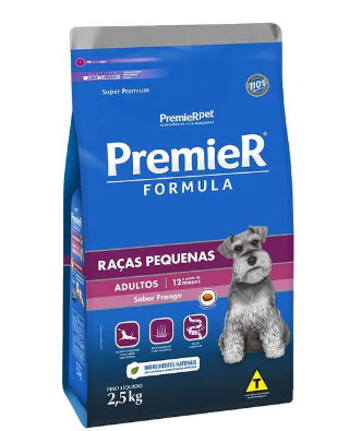 PREMIER FORMULA CÃES RAÇAS PEQUENAS ADULTO 2,5 KG