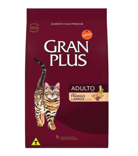 RAÇÃO GRAN PLUS ADULTO GATO FRANG /ARROZ INT 3 KG