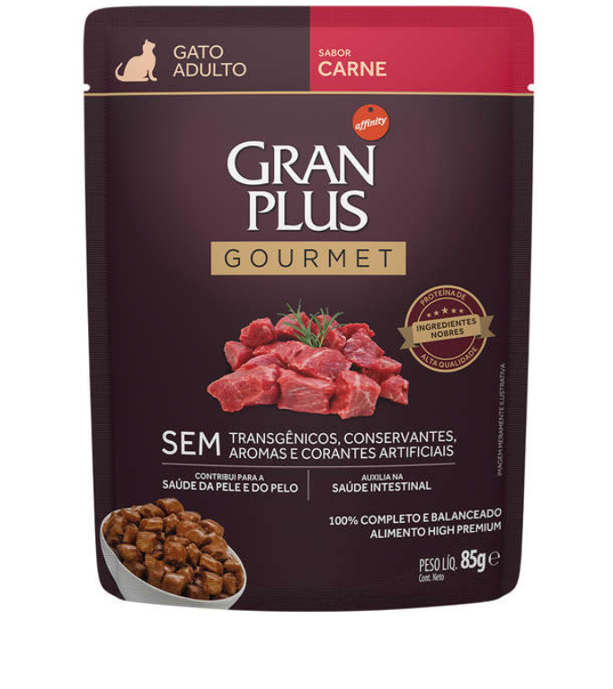 RACAO GP AD GATO CARNE SCH 85G