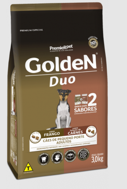 GOLDEN DUI CAES AD MB FGO/CARNE 3 KG