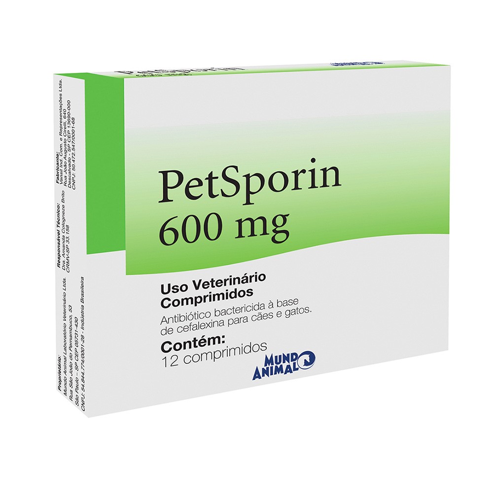 PETSPORIN 600 MG 12COMP