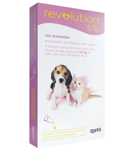REVOLUTION 6 CAES E GATOS ATE 2 -5 KG 0-25ML
