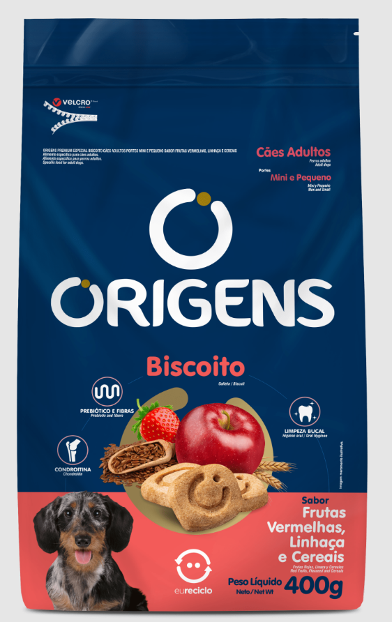 ORIGENS BISC AD PP FRUTAS V 400 G