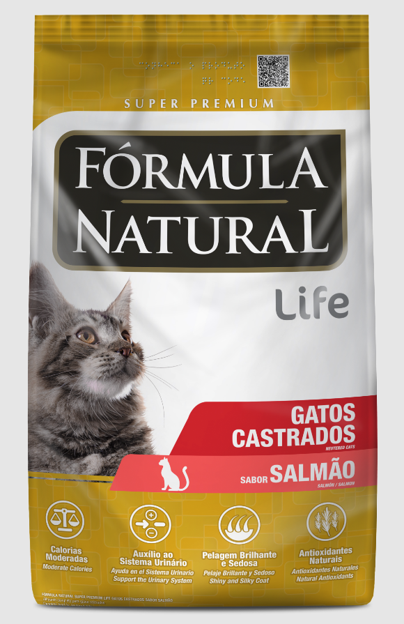 FORMULA NATURAL LIFE GATO CASTRADO SALMAO 7 KG