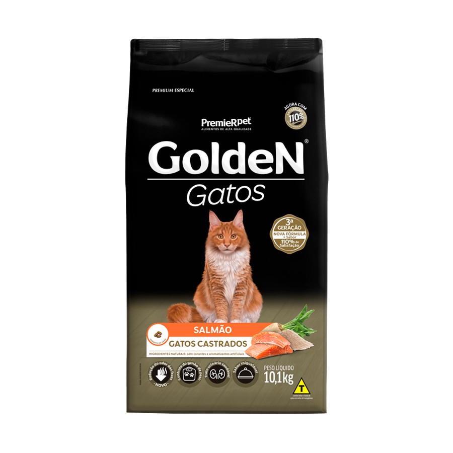 GOLDEN GATOS AD CASTRADOS SALMAO 10 KG