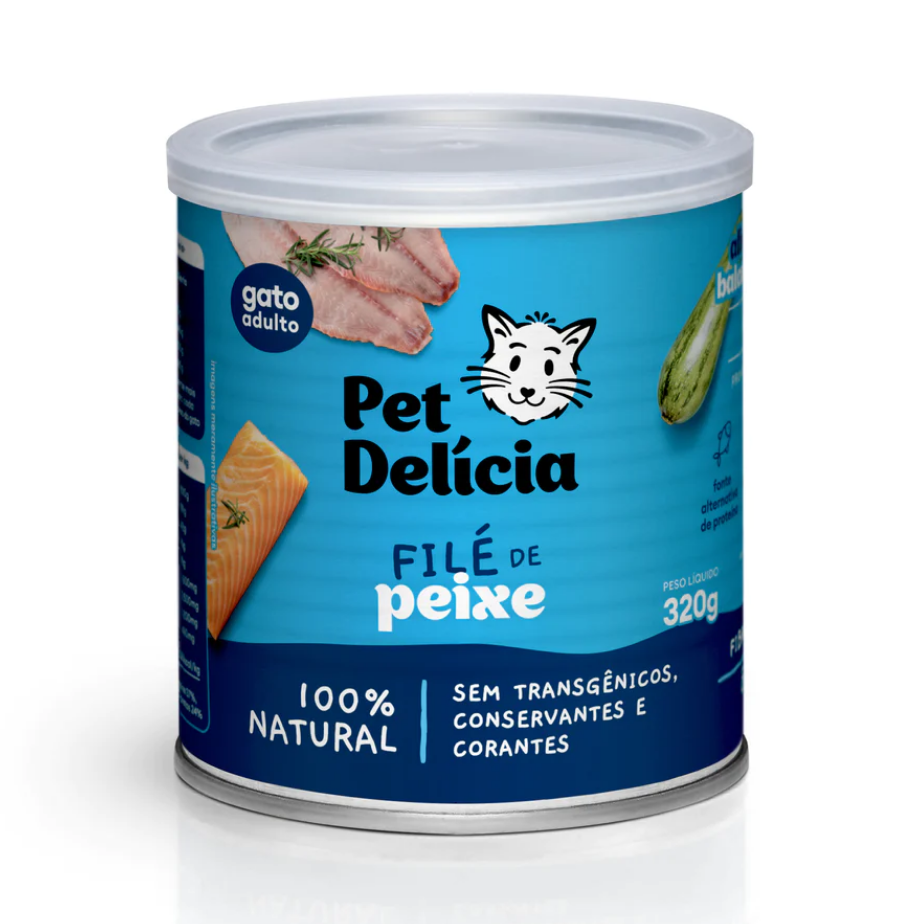 PET DELICIA  FILÉ DE  PEIXE 320 GR GATOS