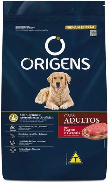 ORIGENS CAO ADULTO CARNE E CEREAIS 15KG