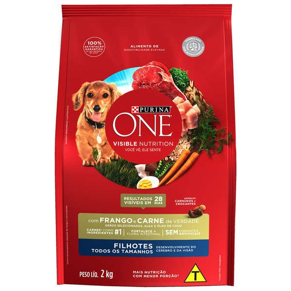 PURINA ONE FILHOTE TODOS OS PORTES FRANGO/CARNE 2KG