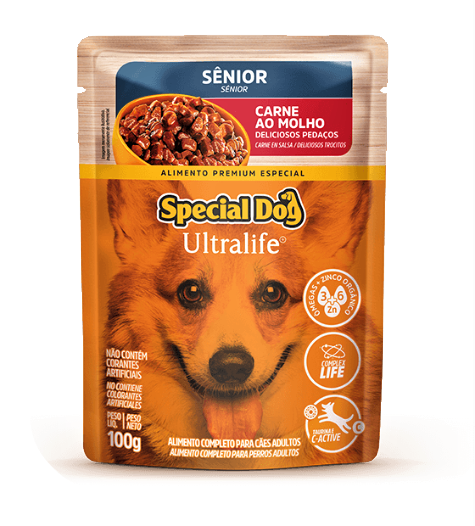 SACHÊ SPECIAL DOG ULTRALIFE SÊNIOR SABOR CARNE 100GR