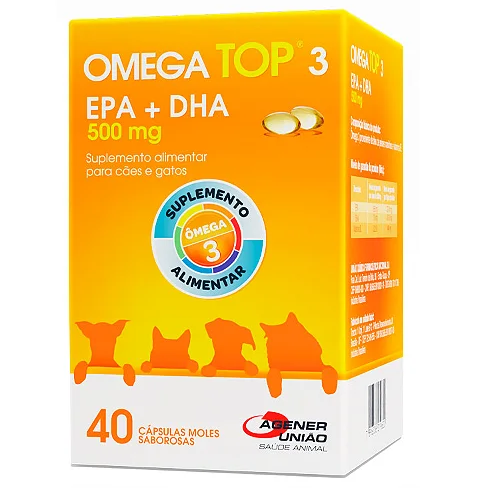 OMEGA TOP 500MG - COM 40 CAPSULAS
