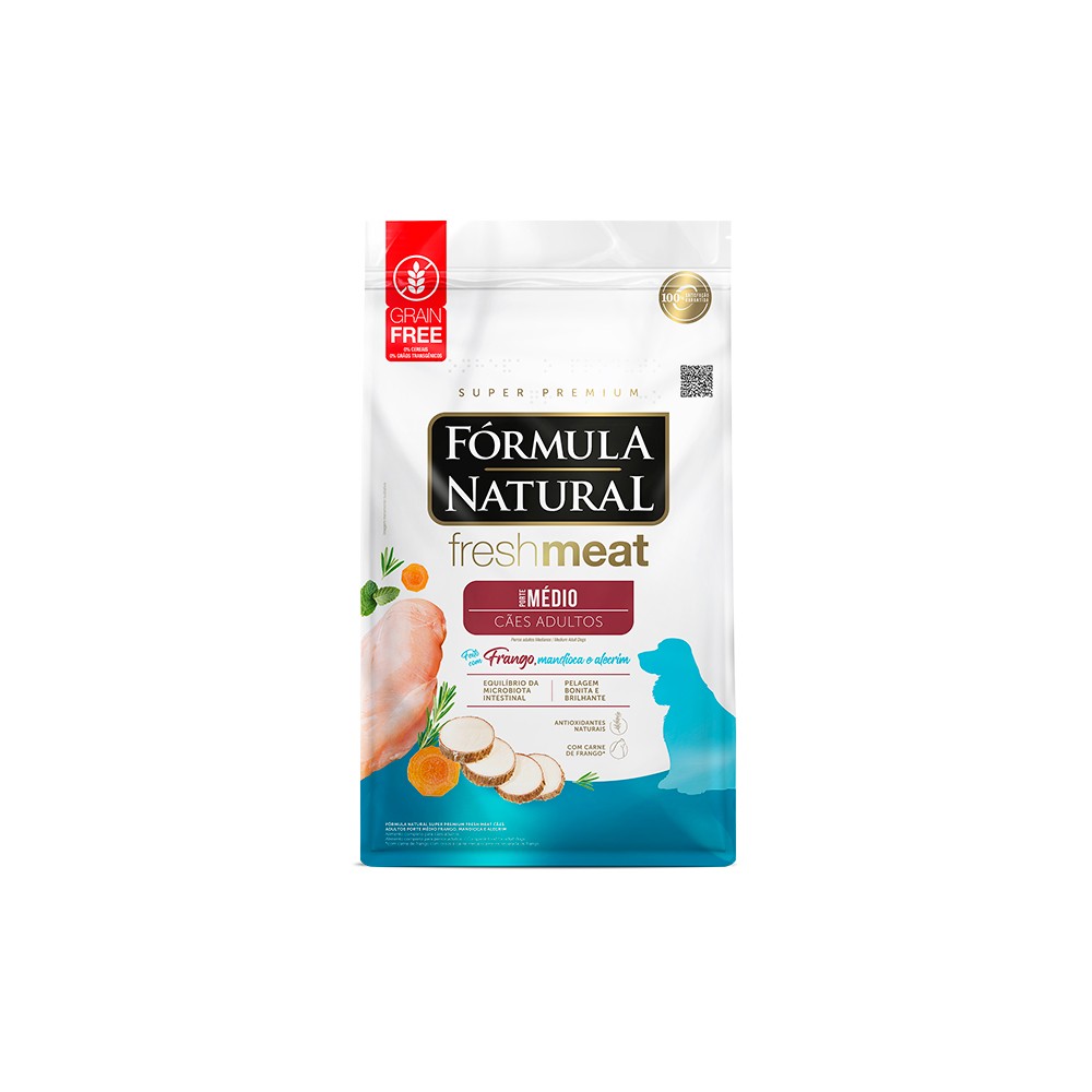 FÓRMULA NATURAL FRESH MEAT ADULTOS PORTE MÉDIO (12KG)
