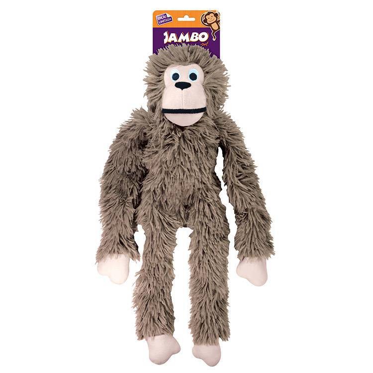 MORDEDOR PELUCIA MACACO PELUDO MARRON GRANDE