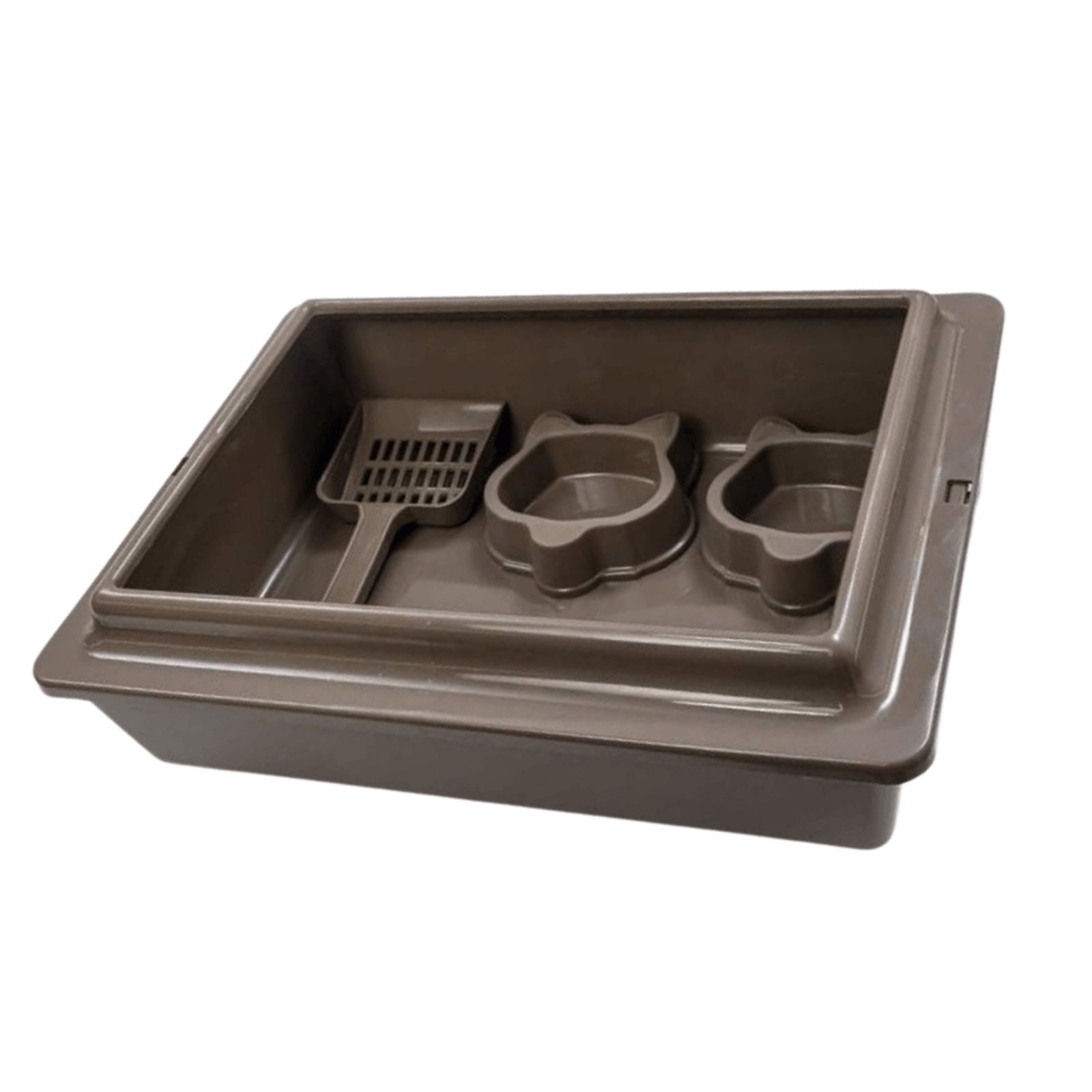 KIT BANDEJA COM 2 COMEDOURO E PÁ - FENDI