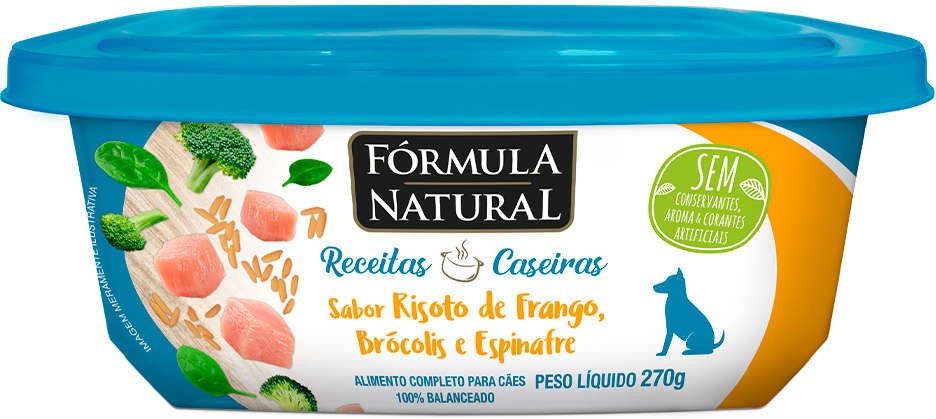 FORMULA NATURAL CAES RISOTO DE FRANGO,BROCOLIS E ESPINAFRE 270g