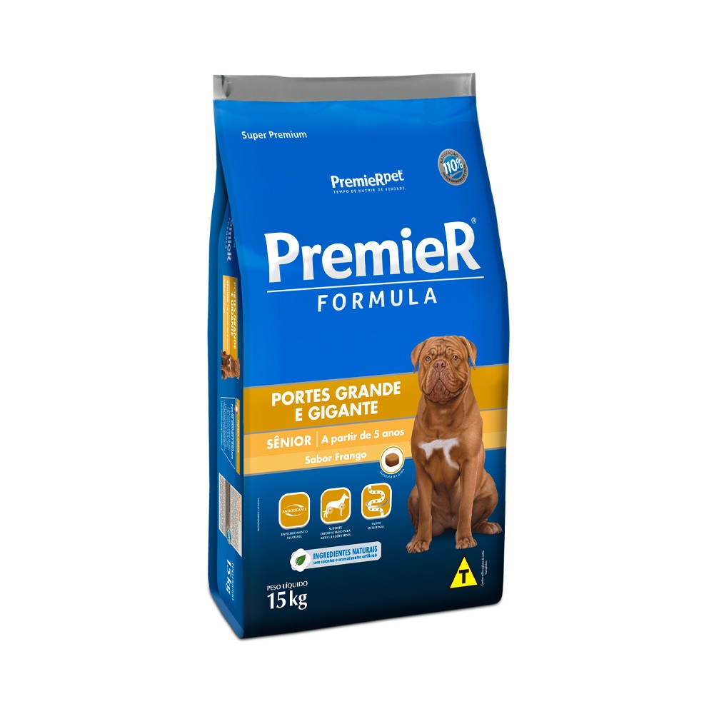 PREMIER FORMULA CAES RG AD SENIOR FRANGO 15KG