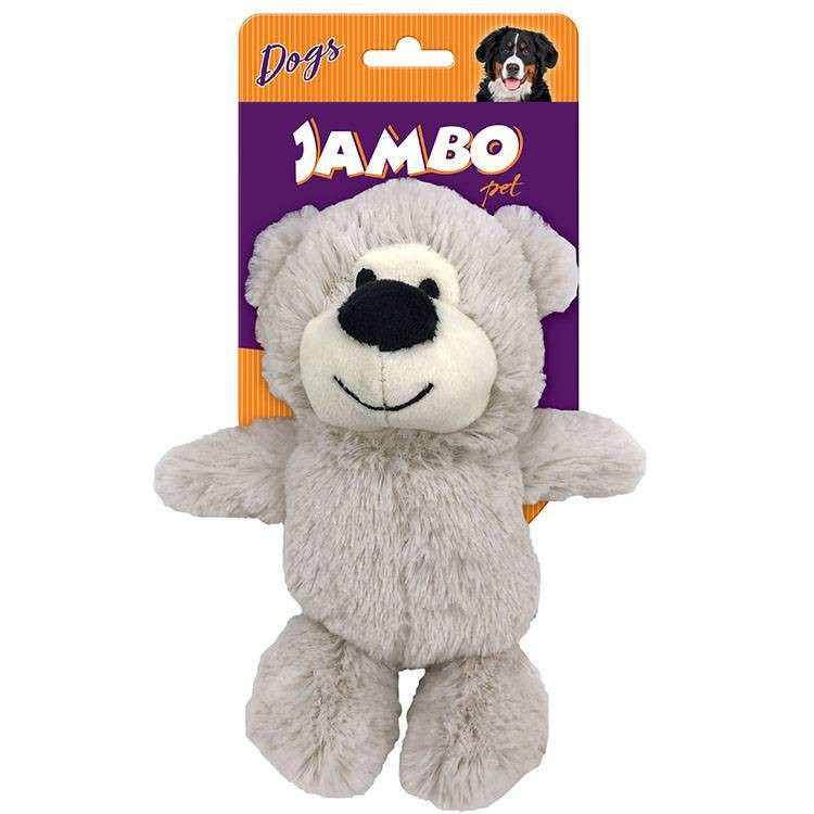 MORDEDOR PELUCIA HAPPY BEAR PEQUENO CINZA