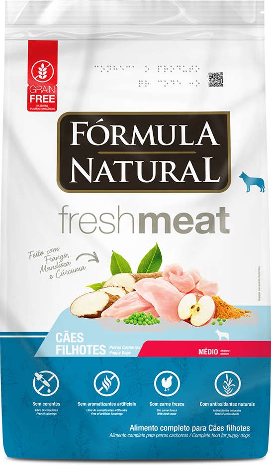 FÓRMULA NATURAL FRESH  MEAT FILHOTE MEDIO 12 KG