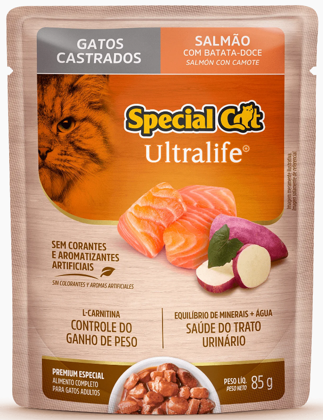 SPECIAL CAT ULTRALIFE SACHE CASTRADO SALMÃO 85G