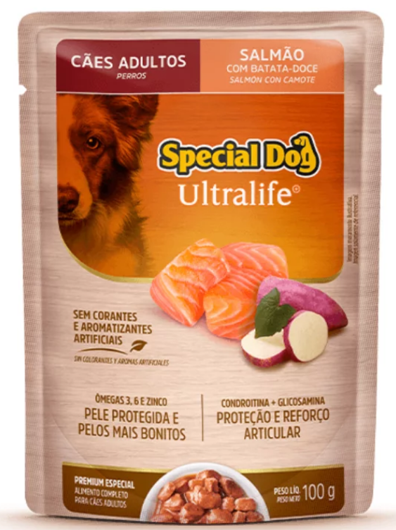 SPECIAL DOG ULTRALIFE SACHE ADULTO SALMÃO 100G