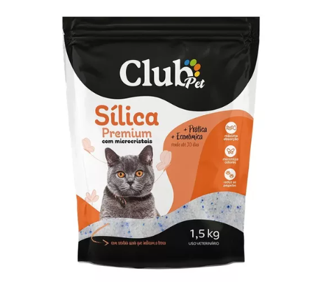 AREIA HIGIÊNICA SILICA MICRO 1,5KG CLUB P