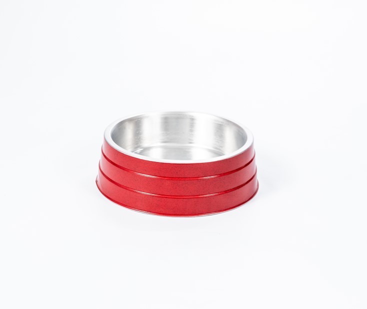 COMEDOURO ALUMINIO PESADO GIGANTE VERMELHO