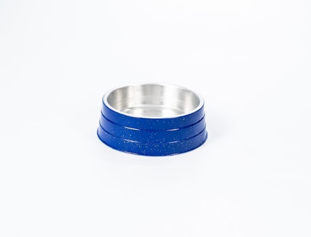COMEDOURO ALUMINIO PESADO GRANDE AZUL