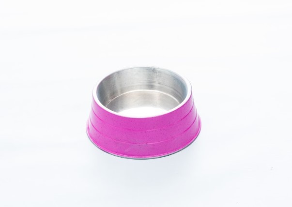 COMEDOURO ALUMINIO PESADO PEQUENO ROSA