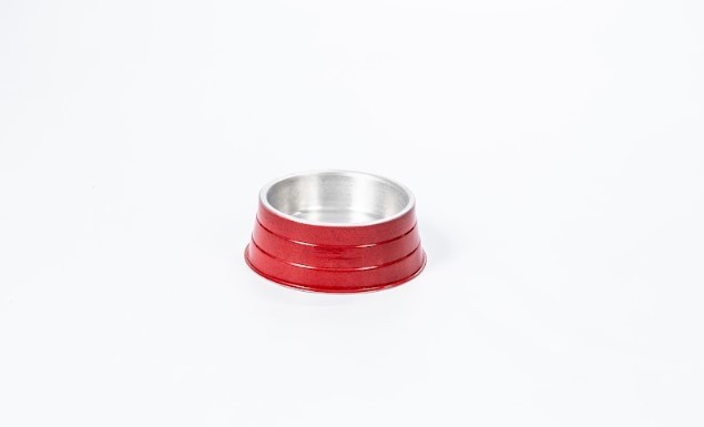 COMEDOURO ALUMINIO PESADO PEQUENO VERMELHO