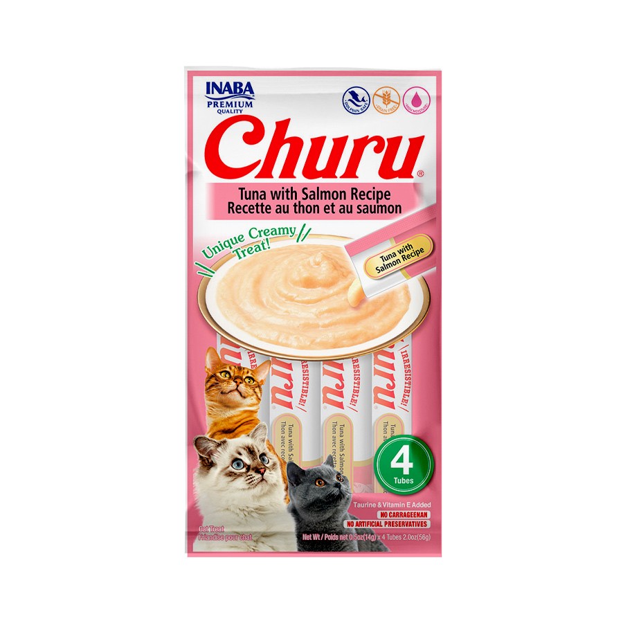 CHURU ATUM C/ SALMAO PACOTE C/ 4 SACHES 14G