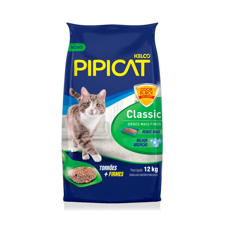 AREIA PARA GATO PIPICAT GR SAN CLASSI 20KG