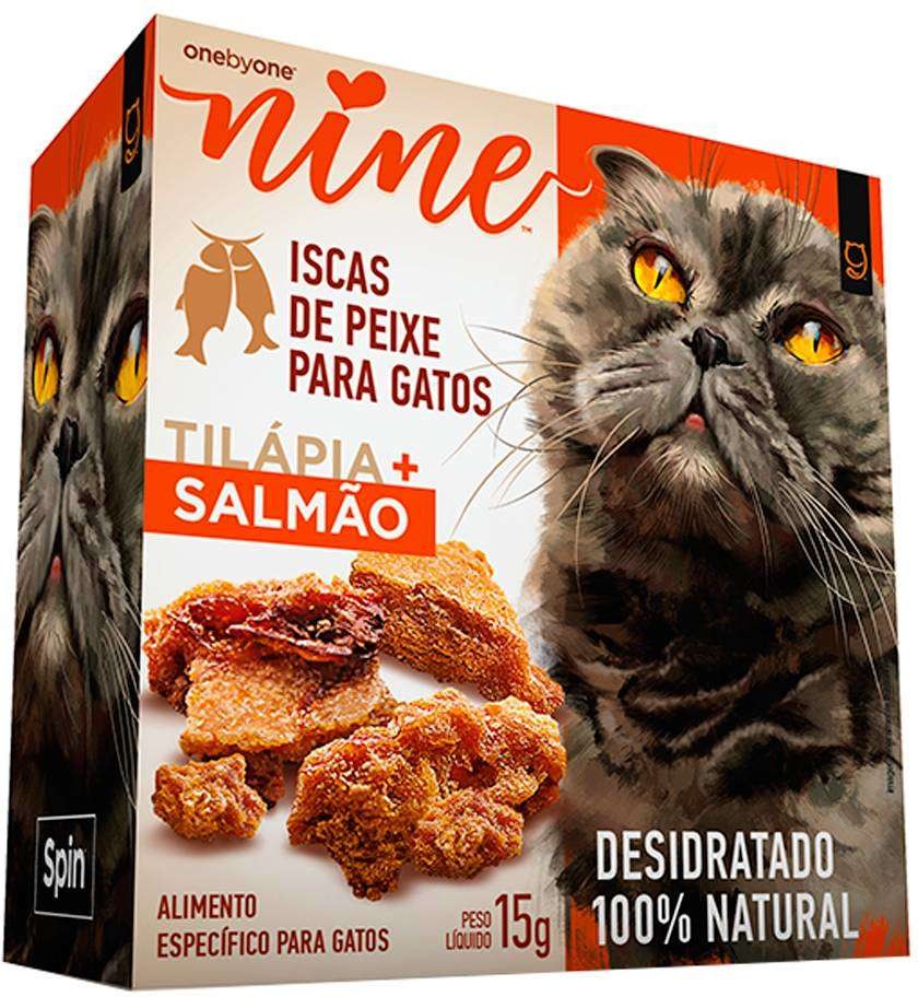 MINI SNACK NINE CAT SABORES TILÁPIA + SALMÃO