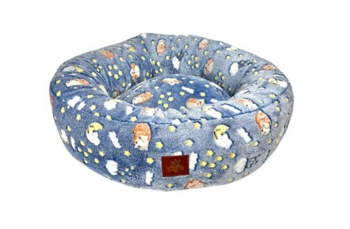 CAMA PUFF SUPER LUXO G- RAPOSA AZUL