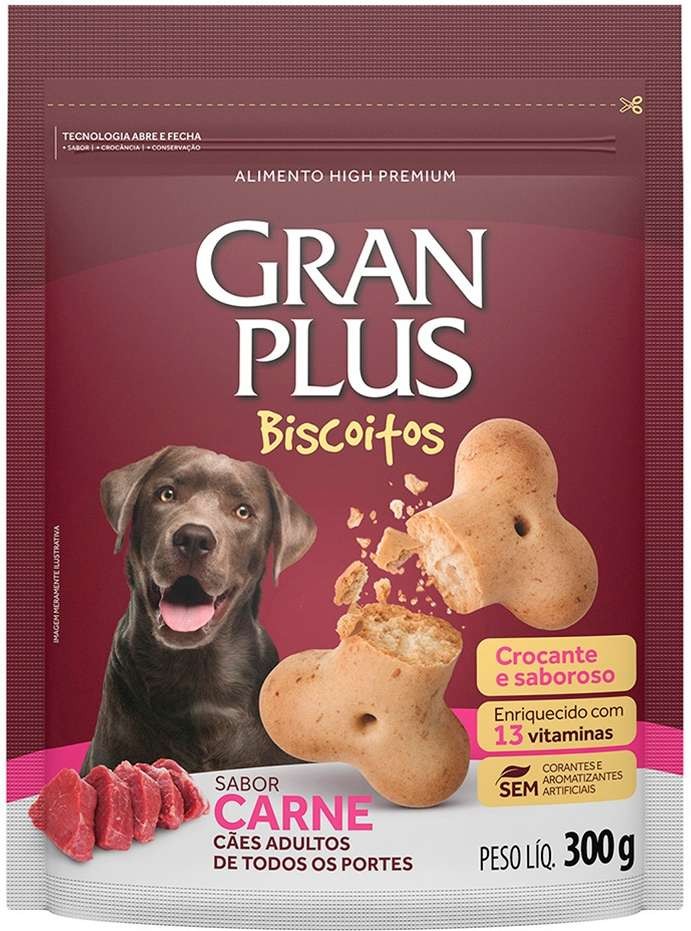 BISCOITO GRAN PLUS AD SABOR CARNE 300GR