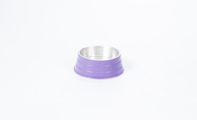 COMEDOURO ALUM. PESADO PEQUENO LILAS 600ML