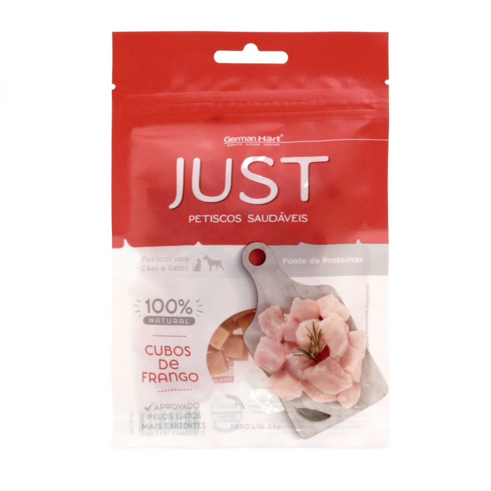 PETISCO JUST - CUBOS FRANGO 55G (N/A)
