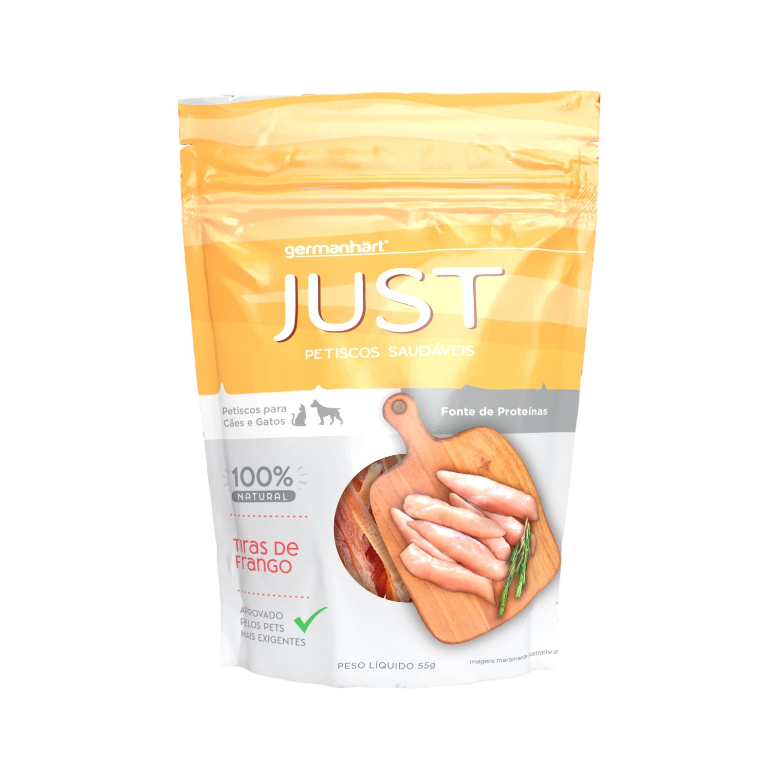 PETISCO JUST - TIRAS DE FRANGO 55G (N/A)