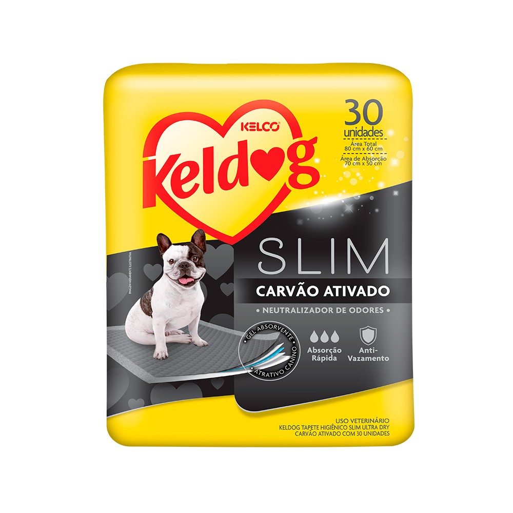 KELDOG TAPETE HIGIÊNICO SLIM CARVAO ATIVADO (30 UN)