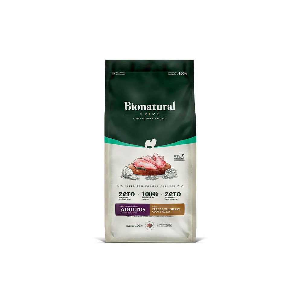 BIONATURAL CAES RAÇAS PEQUENAS ADULTOS FRANGO 10,1KG
